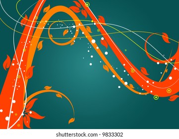 Abstract floral background. Vector illustration