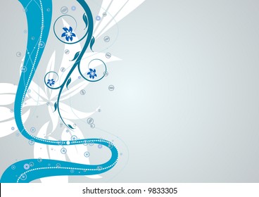 Abstract floral background. Vector illustration