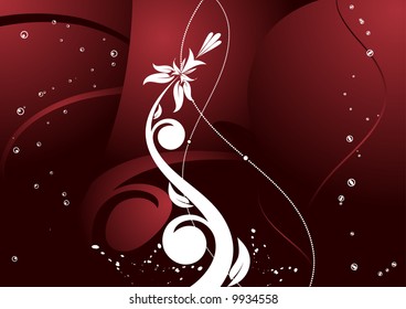 Abstract floral background. Vector illustration