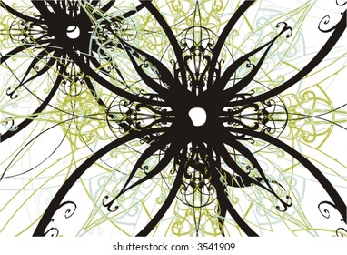 abstrakter floraler Hintergrund, Vektorgrafik(v2)