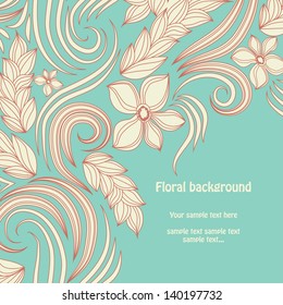 Abstract floral background. Vector ornament. Vector invitation