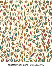 Abstract floral background. Vector ornament pattern. Paisley elements. Great for fabric, invitation, wallpaper, decoration, packaging or any desired idea.