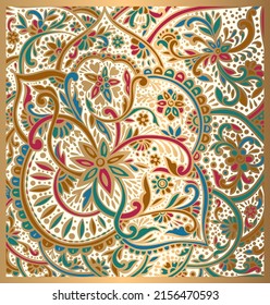 Resumen del fondo floral. Patrón de ornamento vectorial. Elementos Paisley. Excelente para tela, invitación, papel pintado, decoración, embalaje o cualquier idea deseada.