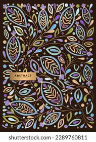 Resumen del fondo floral. Patrón de ornamento vectorial. Elementos Paisley. Excelente para tela, invitación, papel pintado, decoración, embalaje o cualquier idea deseada.