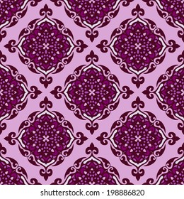 Abstract floral background vector vintage seamless pattern