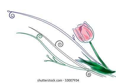 abstract floral background for your design, vector illustration