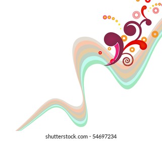 abstract floral background for your design, vector illustration