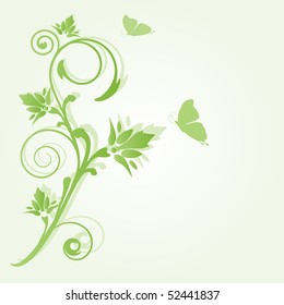 Abstract floral background.Vector card