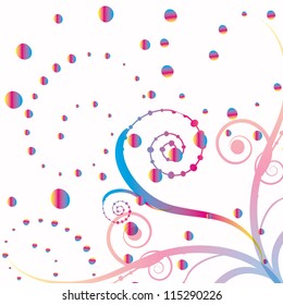 Abstract floral background/Vector illustration