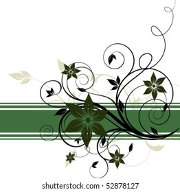 Abstract floral banner