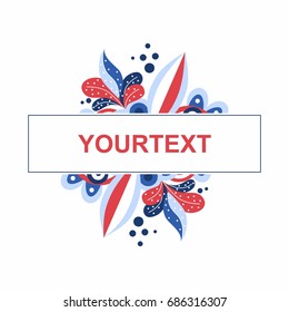 Abstract floral banner