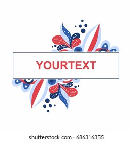 Abstract floral banner