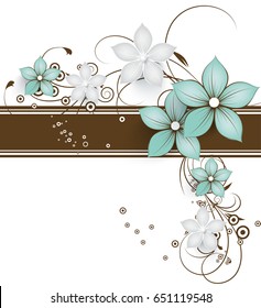 Abstract floral banner for design 