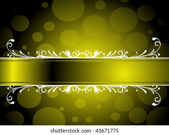 abstract floral banner with place for your text, vector illustration