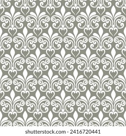 Abstract floral baroque damask pattern. element seamless ornament for wallpapers, textile, wrapping. exquisite vector background.