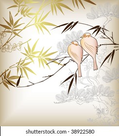 Abstract Floral and Bird 4