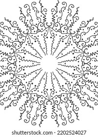 abstract floral black and white pattern