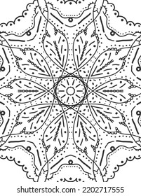 abstract floral black and white pattern