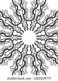 abstract floral black and white pattern