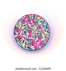 abstract floral border background easy to edit of your project, vector illustration