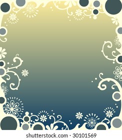 abstract floral border design