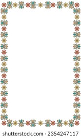 Abstract floral border. Photo frame. Border for decorating paper. seamless flower