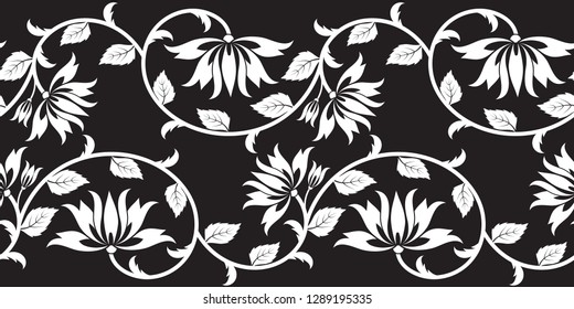 Abstract Floral Border (Vector)