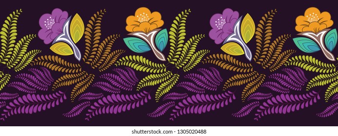 Abstract Floral Border (Vector)