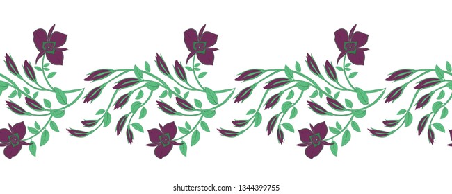 Abstract Floral Border (Vector)