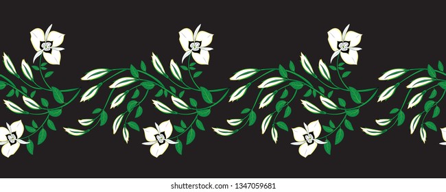 Abstract Floral Border (Vector)