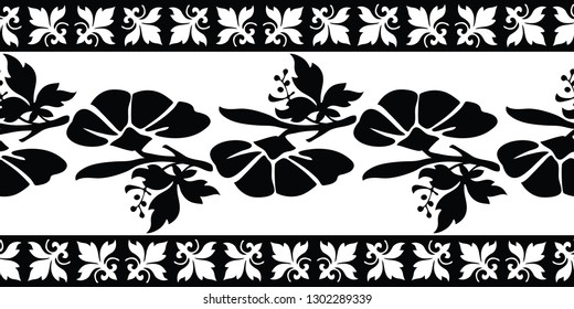 Abstract Floral Border (Vector design)