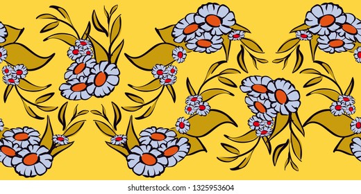 Abstract Floral border (Vector Design)