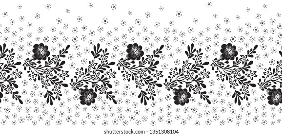 Abstract Floral Border (Vector Design)