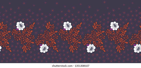 Abstract Floral Border (Vector Design)