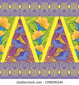 Abstract Floral Border (Vector Design)