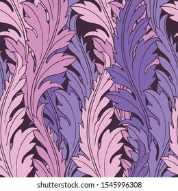 Abstract floral botanical organic leaves and flowers shapes seamless pattern. Template of trendy contemporary style collage for flyer, card, brochure and social media post background.