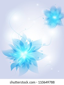 abstract floral bright background with light spots