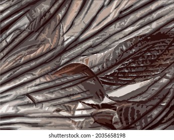 abstract floral brown-beige background, striped grunge background. Vector illustration