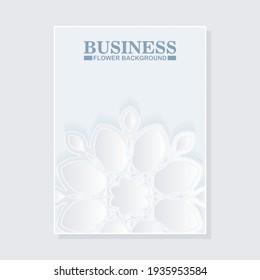 Abstract floral business cover template