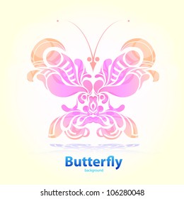 abstract floral butterfly