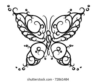 abstract floral butterfly