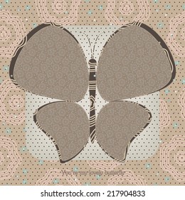 Abstract floral butterfly. Vector