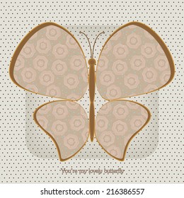 Abstract floral butterfly. Vector. Eps 10