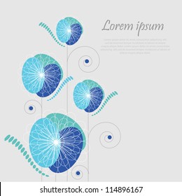 abstract floral card
