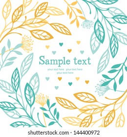 Abstract floral card