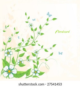 abstract floral card