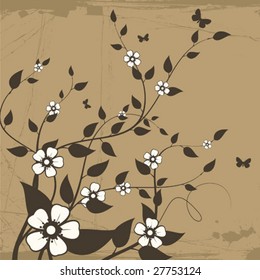 abstract floral card