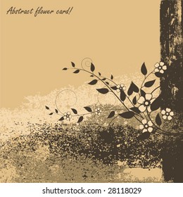 tarjeta floral abstracta