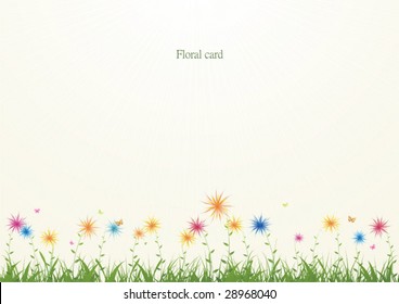 abstract floral card