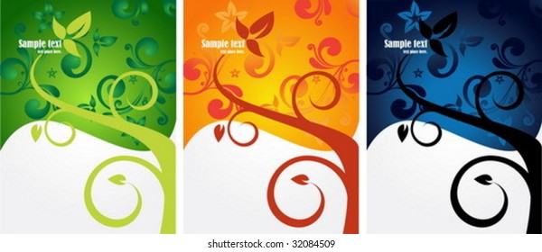 Abstract floral card